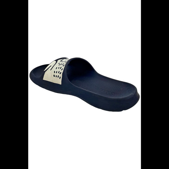 Lacoste Men's Croco 2.0 Slip-On Slide Sandals Navy - Medium - Picture 3 of 3